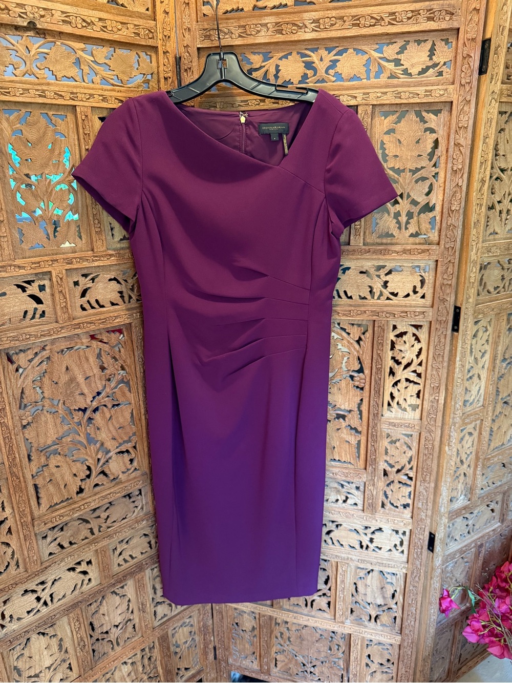 Donna Karan Purple Midi Sheath Dress